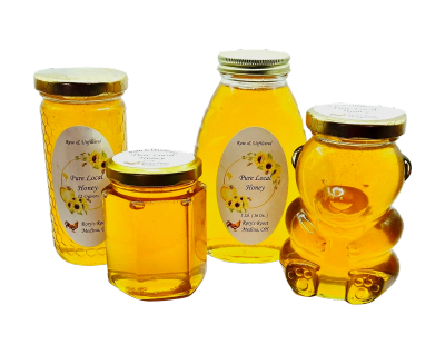 Raw & Unfiltered Honey jar from Rory's Roost